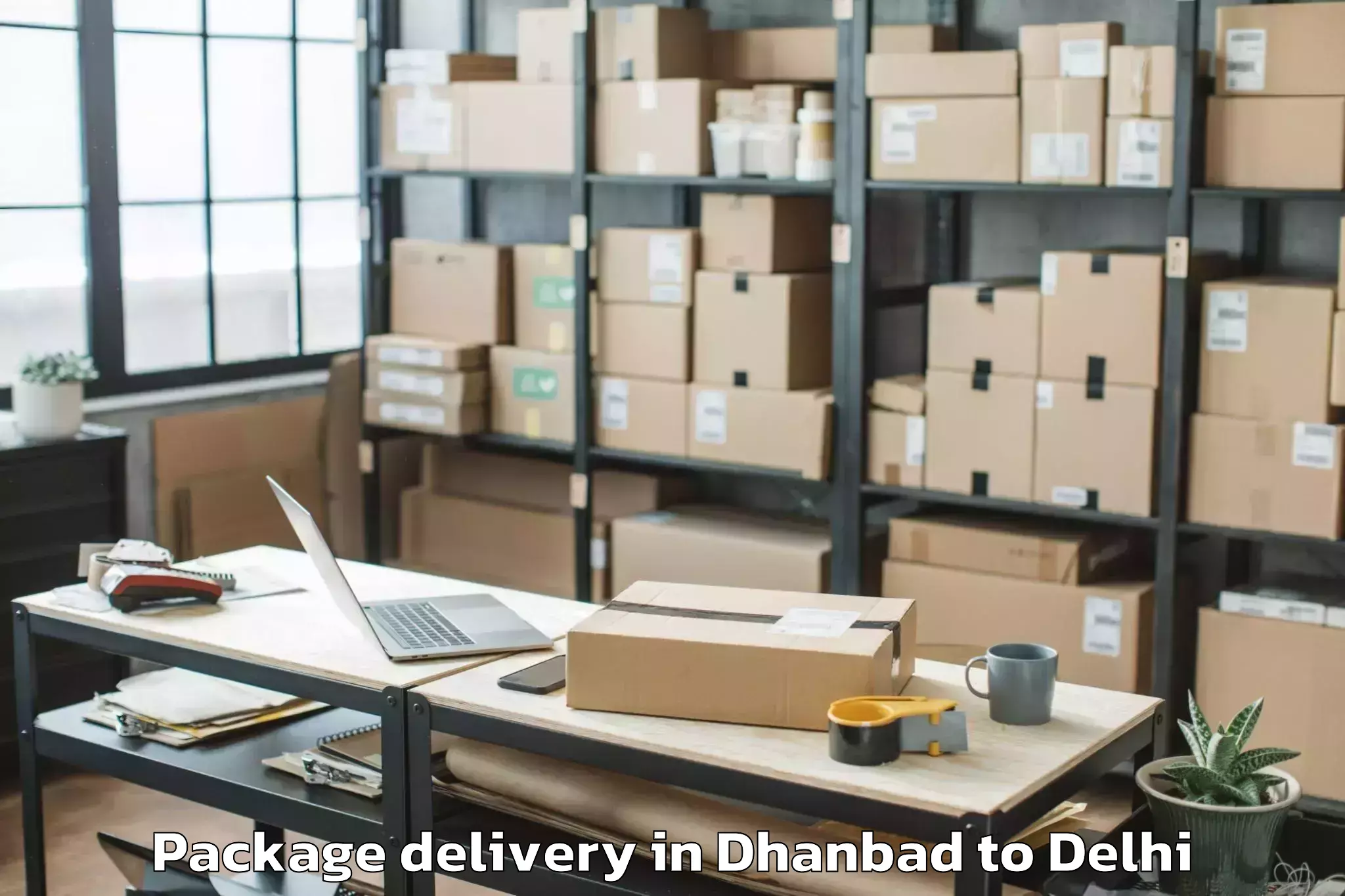 Quality Dhanbad to Vasant Square Mall Package Delivery